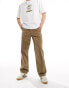 Фото #4 товара ASOS DESIGN relaxed pull on linen trouser in washed khaki