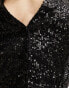 Фото #6 товара Miss Selfridge sequin waist coat in black