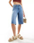 Фото #1 товара Stradivarius soft touch denim jort in medium blue