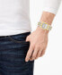Men's Crystal Bracelet Watch 33mm Gift Set