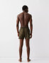 Bershka basic swimshort in khaki