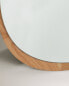 Mirror with oak wood frame