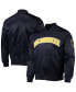 Фото #2 товара Men's Navy Milwaukee Brewers Wordmark Satin Full-Snap Jacket