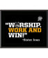 Фото #1 товара Loyola Chicago Ramblers 2018 NCAA Men's Basketball Tournament Final Four Bound Sister Jean Worship. Work and Win! 10.5" x 13" Sublimated Plaque