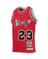 Фото #3 товара Big Boys Michael Jordan Red Chicago Bulls 1984-85 Hardwood Classics Authentic Jersey