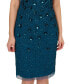 Beaded Floral Sheath Dress