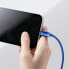Kabel przewód iPhone do szybkiego ładowania i transferu danych USB - Lightning 2.4A 2m niebieski