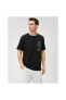 3sam10047hk 999 Siyah Erkek Pamuk Jersey Kısa Kollu O Yaka T-shirt