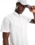 Selected Homme short sleeve linen mix shirt in white weiß, M - фото #3