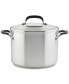 Stainless Steel 8 Quart Induction Stockpot with Measuring Marks and Lid