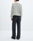 ფოტო #2 პროდუქტის Women's Perkins Neck Stripe-Print Sweater