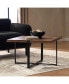 Фото #2 товара Captivating Coffee Table Mango Wood Top, Iron Cross Base