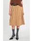ფოტო #3 პროდუქტის Women's Low Waist Pleated Midi Skirt