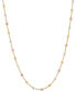 Macy's beaded Chain 18" Statement Necklace in 10k Tricolor Gold-Plate