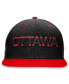 ფოტო #2 პროდუქტის Men's Black, Red Ottawa Senators Authentic Pro Rink Two-Tone Snapback Hat
