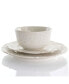 Фото #2 товара Luna Embossed Scalloped Dinnerware Set of 16 Pieces