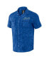 Фото #2 товара Men's Darius Rucker Collection by Royal Distressed New York Mets Denim Team Color Button-Up Shirt