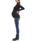 Фото #3 товара Ribbed Mock-Turtleneck Maternity Top