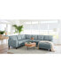 Фото #12 товара Ashlinn 94" 3-Pc. Pastel Leather Sectional, Created for Macy's