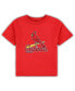 Фото #1 товара Infant Boys and Girls Red St. Louis Cardinals Team Crew Primary Logo T-shirt