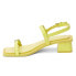 Фото #3 товара COCONUTS by Matisse Maya Lizard Block Heels Womens Yellow Dress Sandals MAYA-34