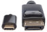 Фото #5 товара Manhattan USB-C to DisplayPort Cable - 4K@60Hz - 2m - Male to Male - Black - Equivalent to CDP2DP2MBD - Three Year Warranty - Polybag - 2 m - USB Type-C - DisplayPort - Male - Male - Straight