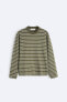 Striped jacquard t-shirt