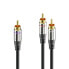 Фото #2 товара Аудио кабель Sonero Premium S-AC900-010 - RCA - Male - 2 x RCA - Male - 1 м - Черный