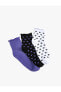 Kalpli Soket Çorap Seti 3'lü Fırfır Detaylı