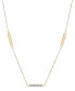 Фото #1 товара Wrapped diamond & Polished Bar 20" Collar Necklace (1/10 ct. t.w.) in 14k Gold, Created for Macy's
