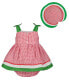 ფოტო #3 პროდუქტის Baby Girls Waterrmelon Seersucker Sundress Hat Set