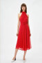 Фото #3 товара Kadın Kırmızı Desenli Elbise