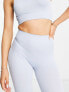 Фото #4 товара Pieces high waisted seamless leggings co-ord in baby blue