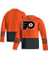 Фото #2 товара Мужской свитер Adidas с вышивкой "Филадельфия Флайерз" цвета оранжевого АЭРОРЕДИ