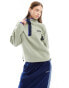 Columbia Helvetia II cropped half snap fleece in safari green