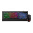 Thermaltake Challenger Combo - Full-size (100%) - USB - Membrane - RGB LED - Black - Mouse included