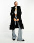 Фото #4 товара Superdry vintage long afghan coat in black