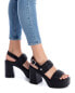 Фото #3 товара Women's Braided Strap Heeled Sandals, Black