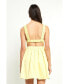 ფოტო #3 პროდუქტის Women's Scrunchie Open Back Mini Dress