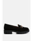 ფოტო #1 პროდუქტის jacop micro suede metal chain link loafers