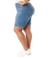 Plus Size Denim Bermuda Shorts