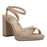 Фото #2 товара Nina Shelia Glitter Platform Block Heels Womens Beige Dress Sandals SHELIA-YS-2