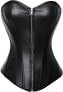 Фото #2 товара Kiwi-rata Faux Leather/Leather Look Zip Bustier Corset with G-String