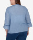 ფოტო #4 პროდუქტის Plus Size Scottsdale Center Embroidered Top