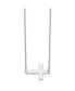 ფოტო #3 პროდუქტის Polished Sideways Cross on a 21 inch Cable Chain Necklace