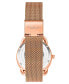 ფოტო #2 პროდუქტის Women's Automatic Rose Gold-Tone Mesh Bracelet Watch 36mm
