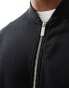 Selected Homme Mack sweat bomber jacket in black