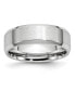 ფოტო #1 პროდუქტის Cobalt Satin and Polished Beveled Edge Wedding Band Ring