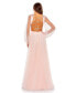 Фото #3 товара Women's Tulle Puff Sleeve Cut Out Lace Up A Line Gown