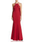 Fame and Partners The Quasar Ruffle Gown Burgundy 6